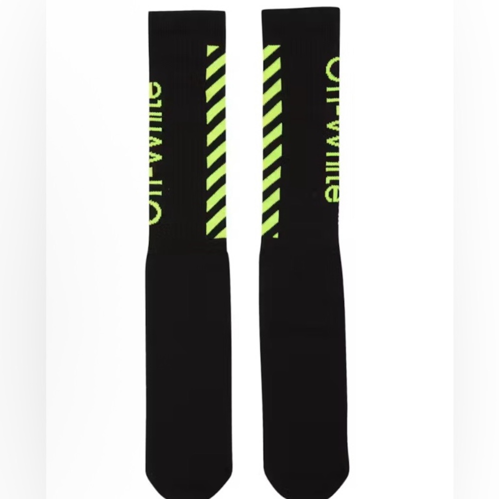Off-White Black and Yellow Diag socks